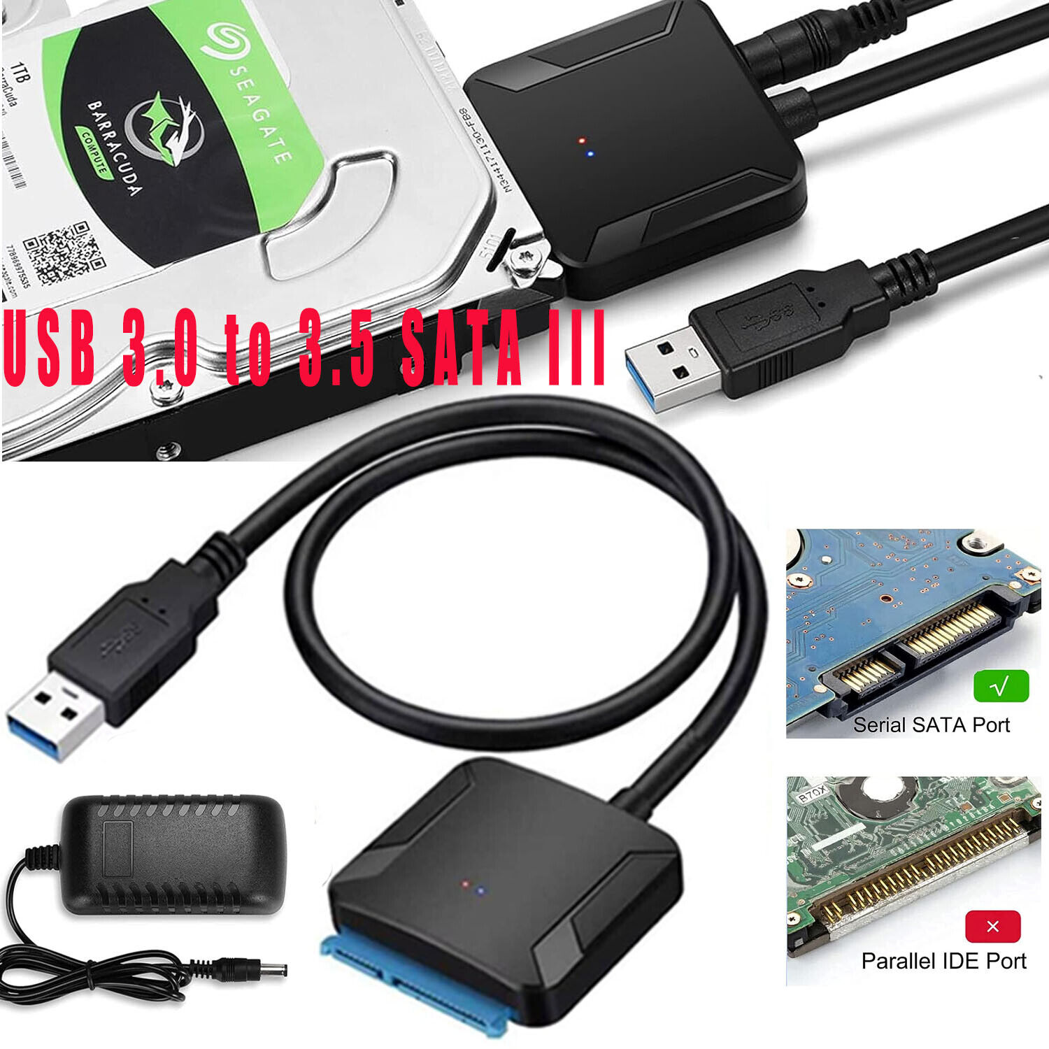 USB 3.0 to SATA III External Hard Drive Reader 2.5 \