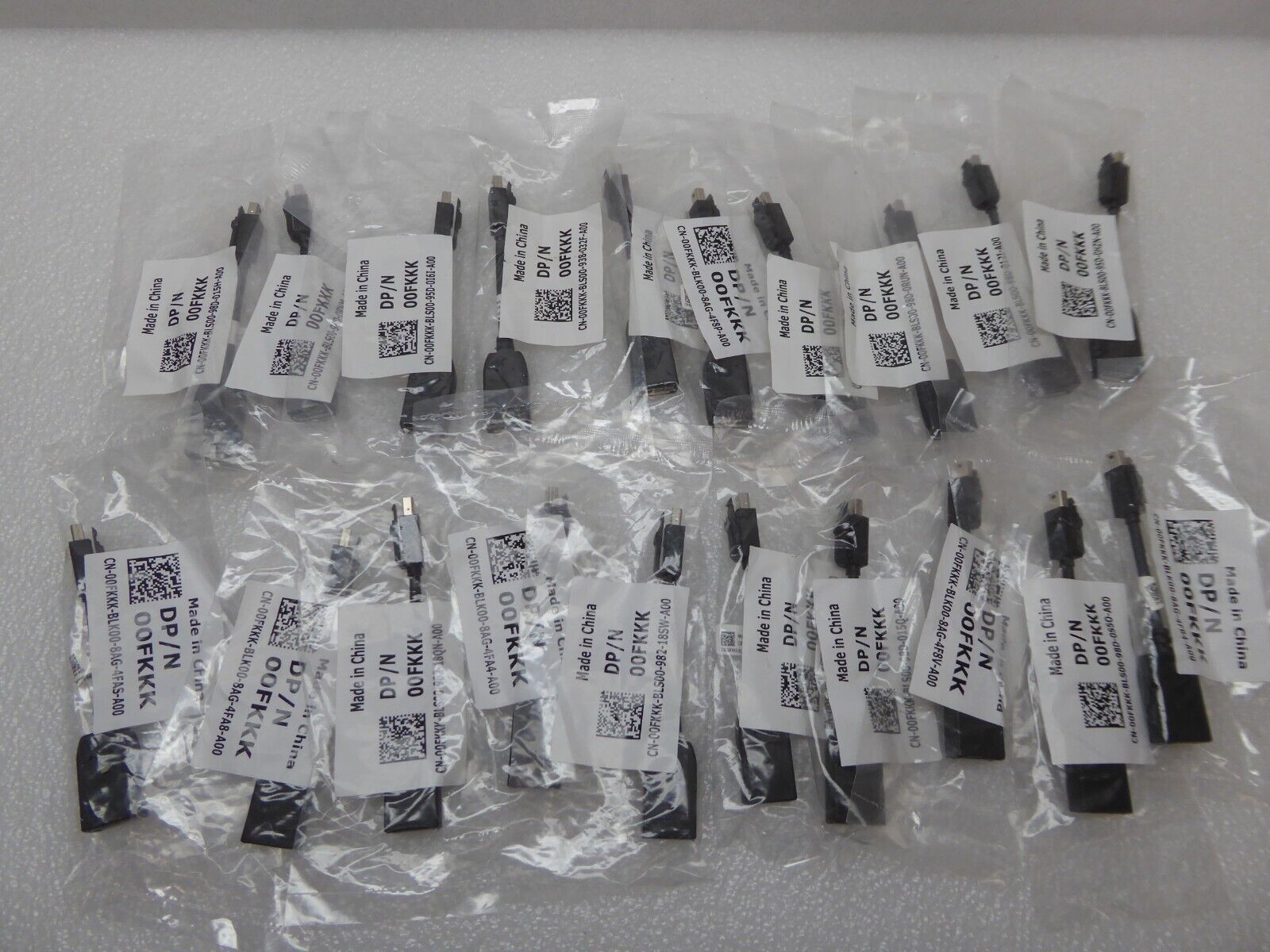 LOT OF 20 Dell 00FKKK Mini Display Port To Display Port Cable Adapters