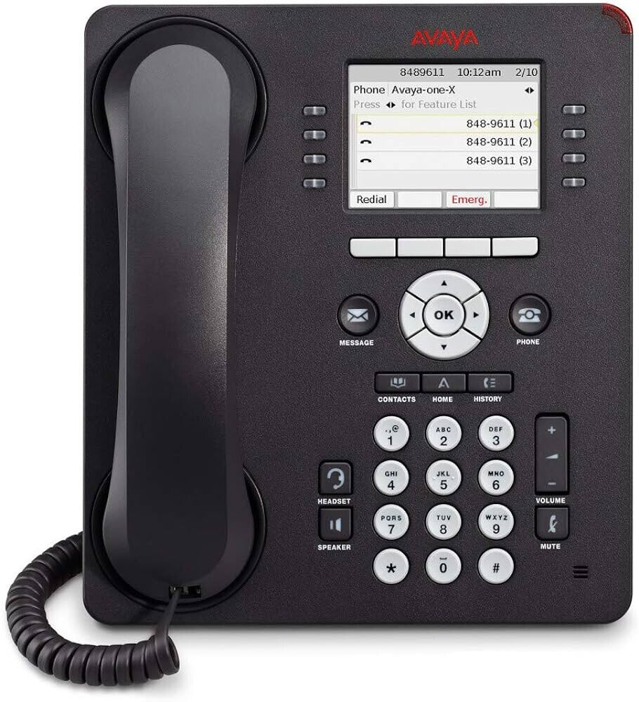 Avaya 9611G VoIP Buisness Desk Phone, H.323, SIP, 8 Lines - 700504845 - SEALED