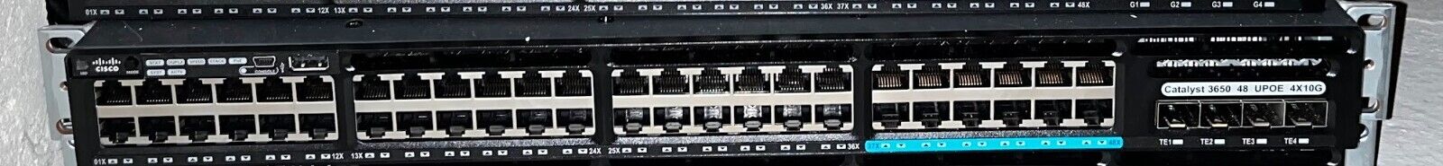 Cisco 3650 WS-C3650-12X48UQ-L 48 Ports UPOE 12+4 10GB w/ Dual Power Supply