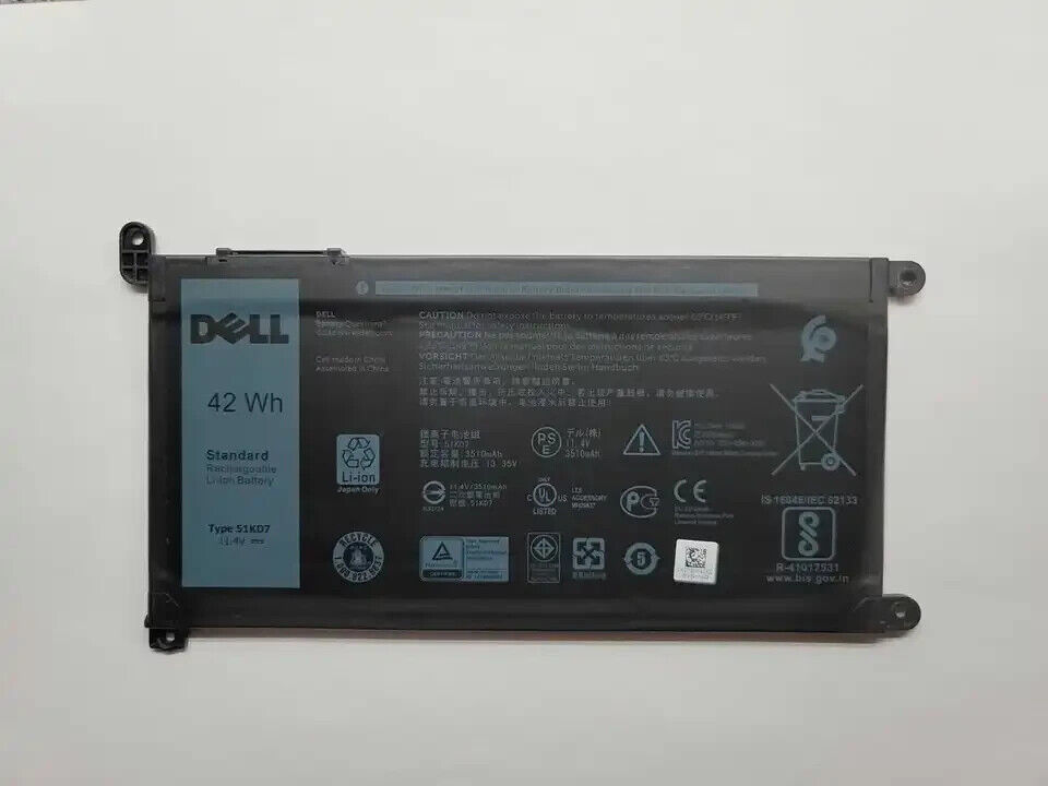 NEW Genuine Dell Battery 42Wh 11.4V 51KD7 Inspiron for Chromebook 11 3100