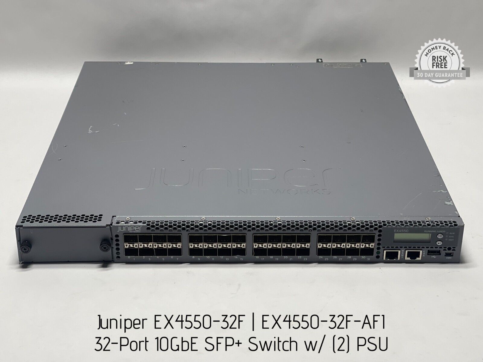 Juniper EX4550-32F 32-Port 10GbE SFP+ Switch w/ (2) PSU, EX4550-32F-AFI