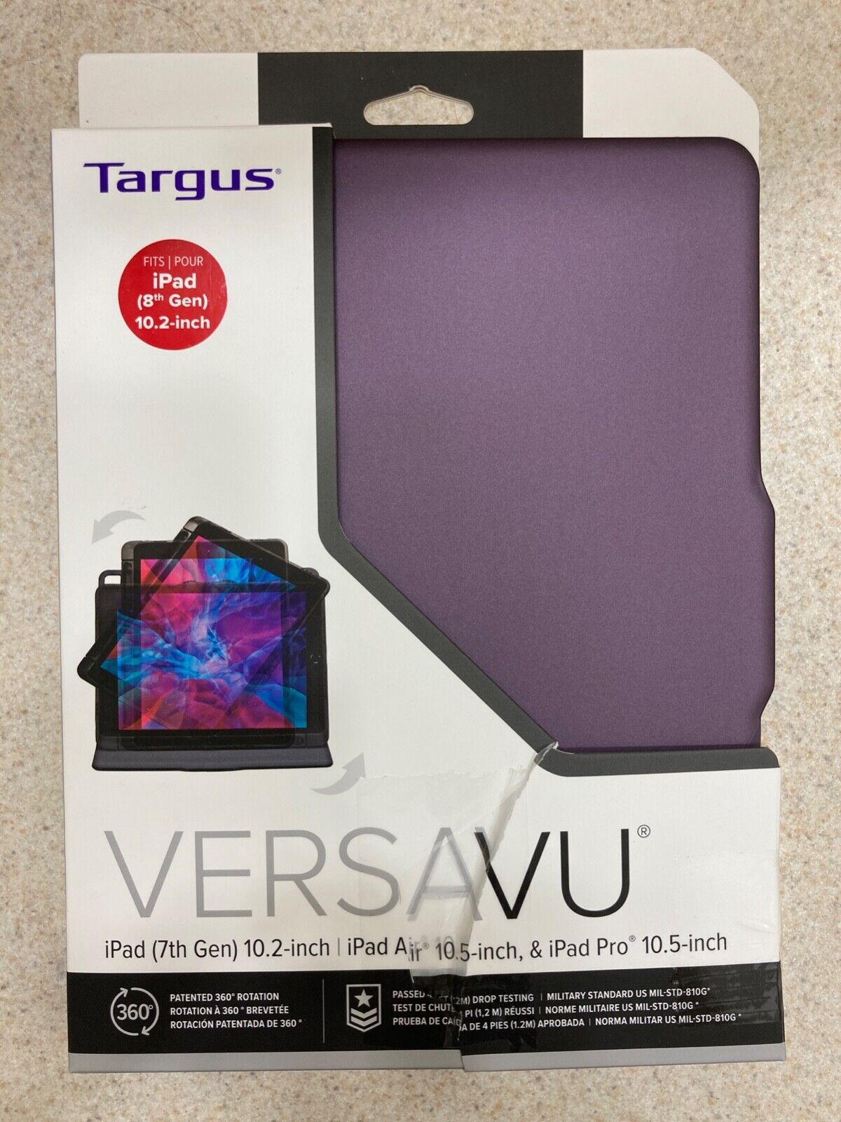 TARGUS VERSAVU Case for iPad (7th Gen) 10.2 in • iPad Air 10.5-in • Pro 10.5 in.