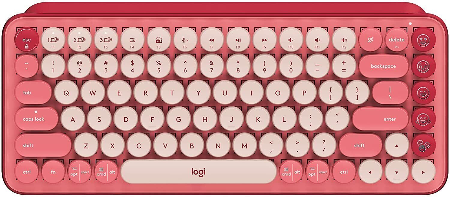 Logitech POP Keys Wireless Mechanical Emoji Keyboard - Heartbreaker, English...