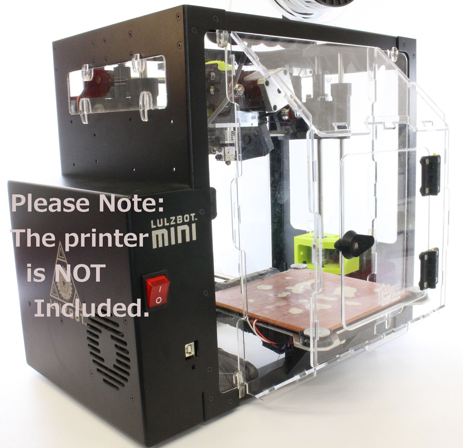 Add-on Polycarbonate Enclosure for Lulzbot Mini 3D Printer with Lexan Top Plate