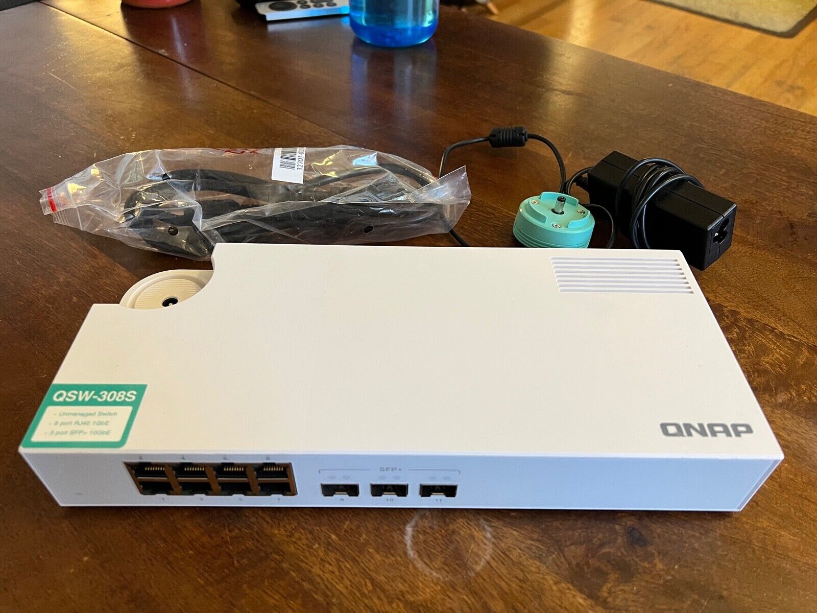 QNAP QSW-308S 10Gbe SFP+ Network Switch (3 SFP+ and 8 1GBE ports)