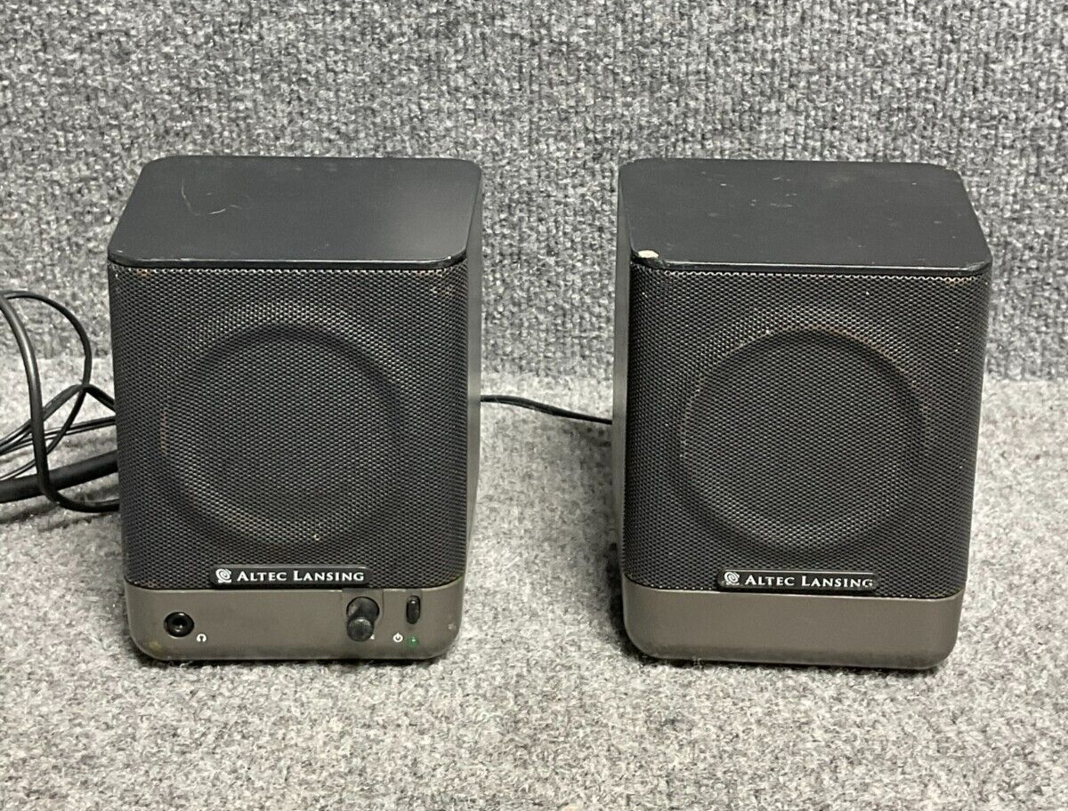 Altec Lansing Mini Portable Pair Computer Speakers 221, In Black Color