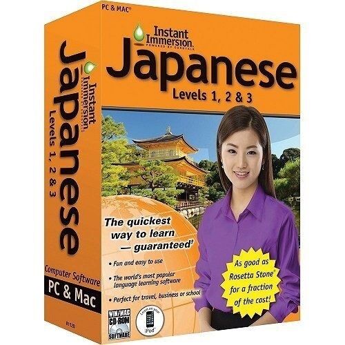 Learn How To Speak Japanese With Instant Immersion Levels 1-3 Retail Box