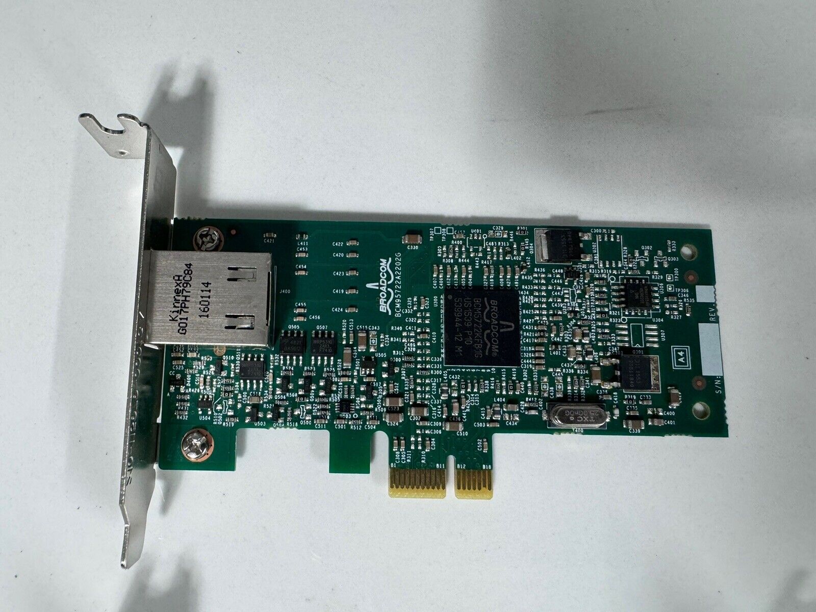 OEM Dell Broadcom PCI Express Network Adapter Card Low Profile P/N: 0C71KJ
