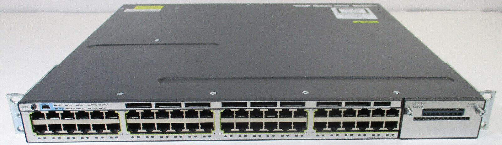 Cisco Catalyst WS-C3750X-48P-S Poe+ Network Switch Single 750W Power