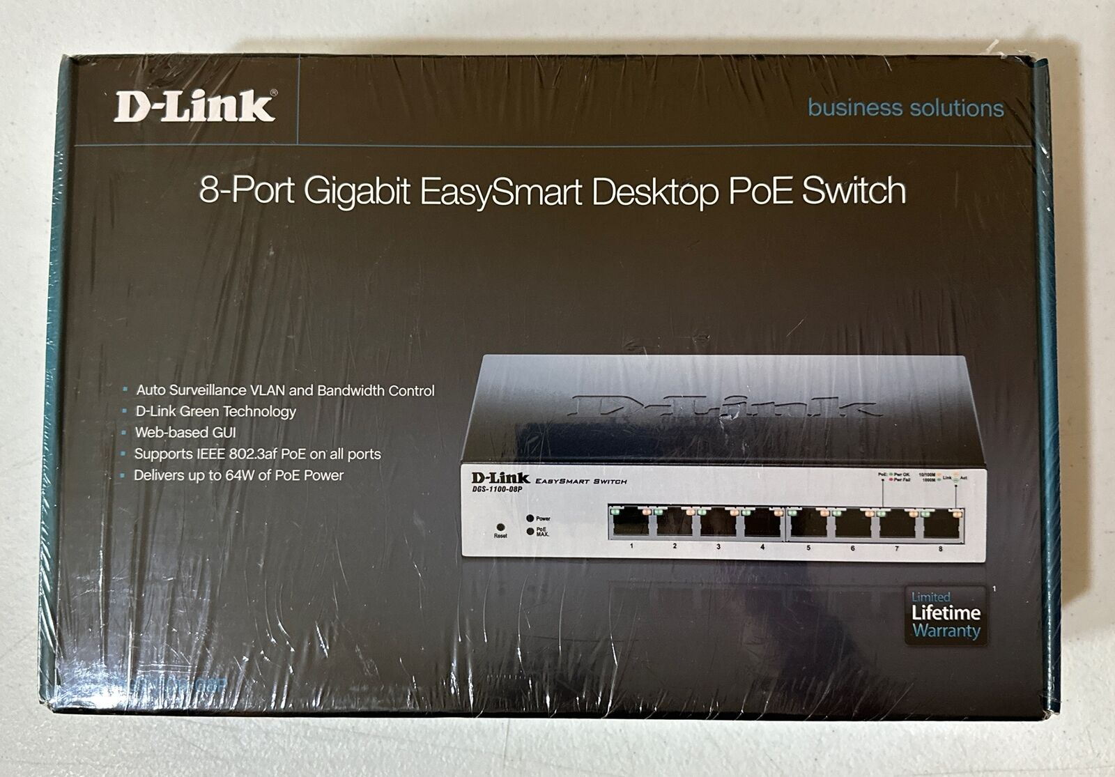 D-Link  DGS (DGS-1100-08P) 8-Ports Rack-Mountable Ethernet Switch