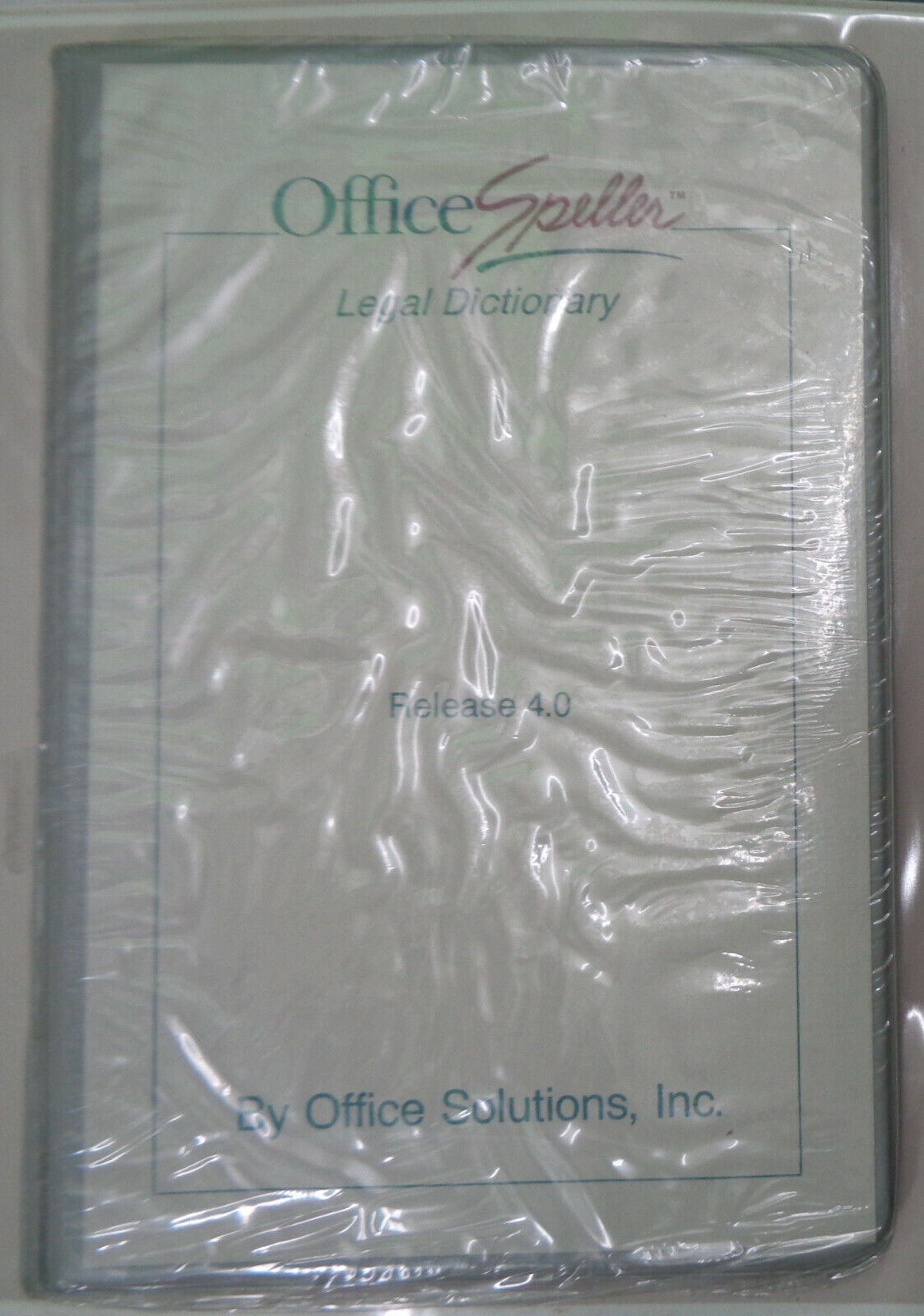 OfficeSpeller Legal Dictionary by Office Solutions 1985 Rel 4.0 for IBM - SEALED