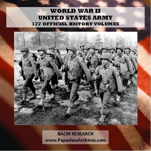 World War II: Official Army Histories 177 Volumes, 61,596 Pages USB Drive
