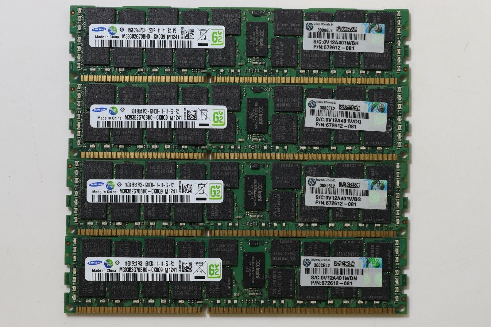 SAMSUNG (4 X 16) 64GB 2RX4 PC3-12800R-11-11-E2-P2 ECC REGISTERED DDR3