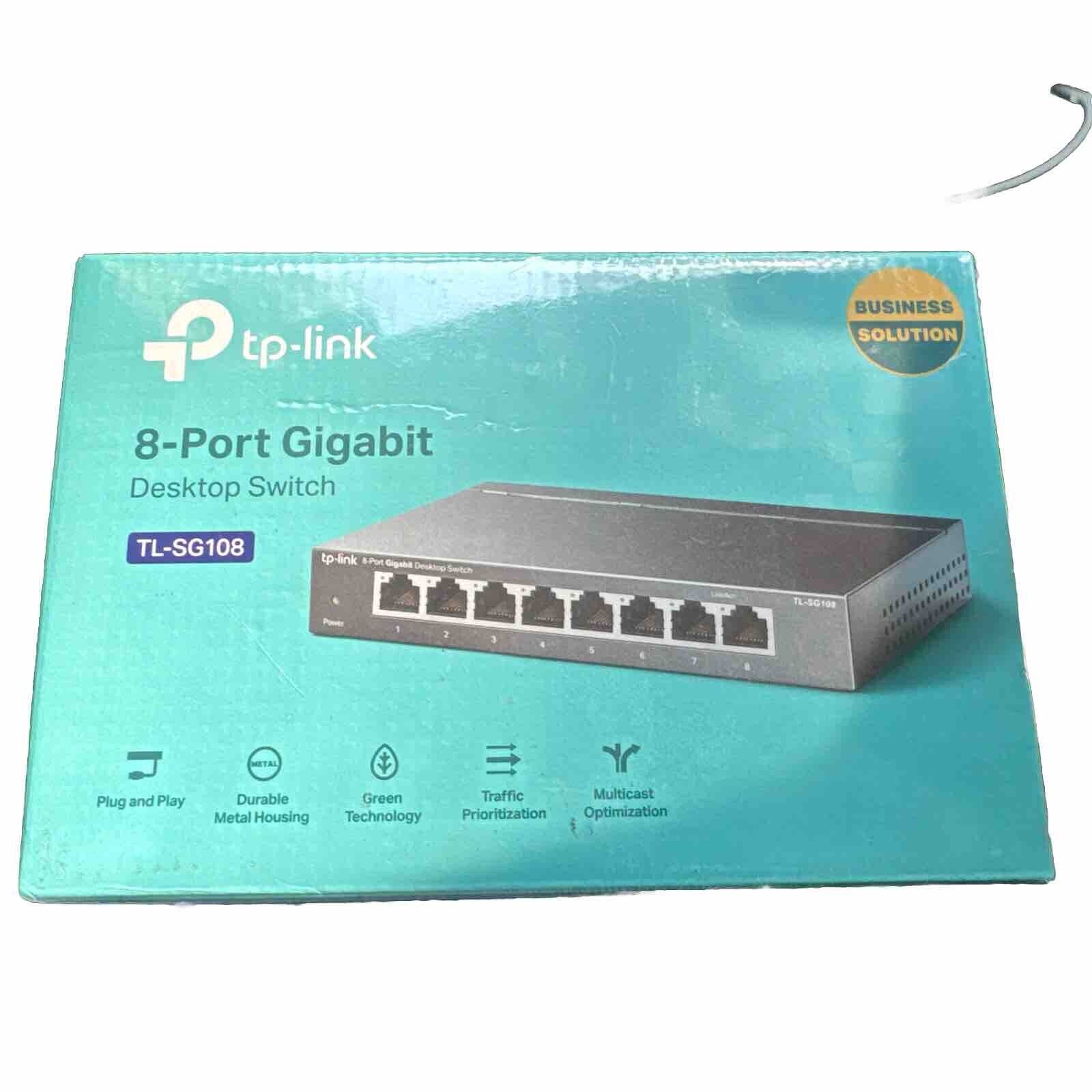 NEW TP-Link TL-SG108 8-Port 10/100/1000 Mbps Gigabit Ethernet Desktop SWITCH