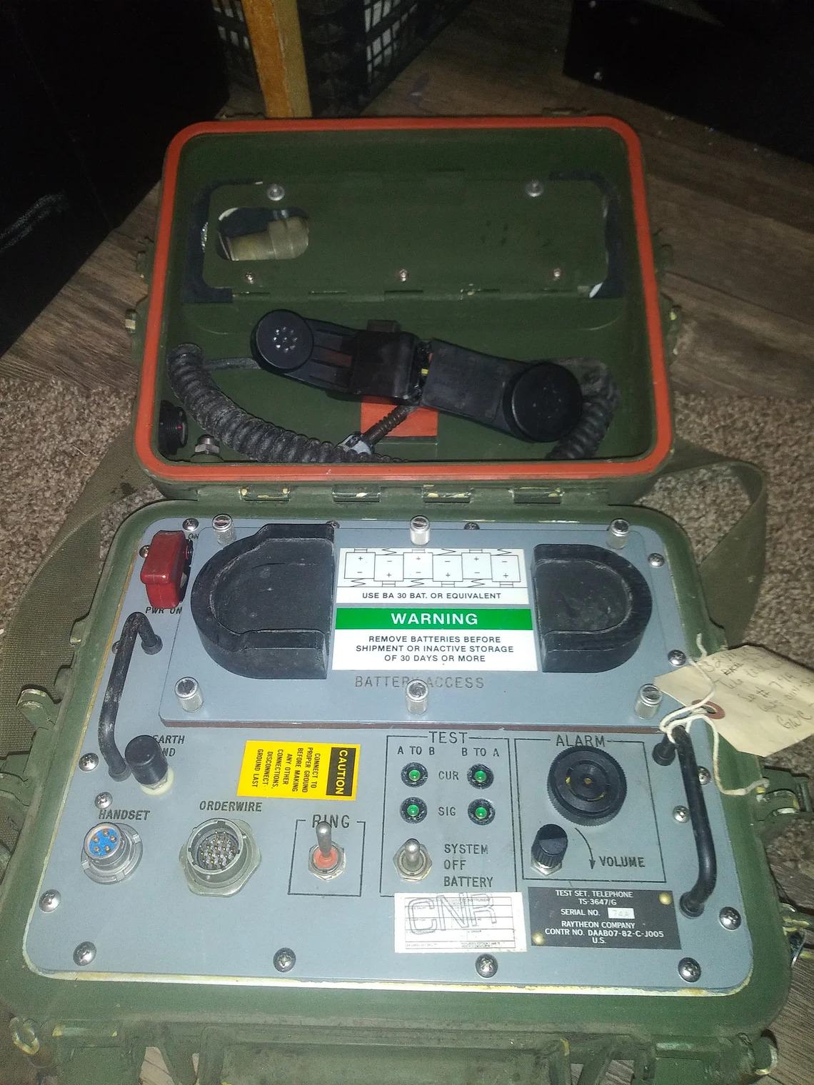 Military Radio Phone Set - Army Encrypted Radio (Raytheon TS-3647/G)