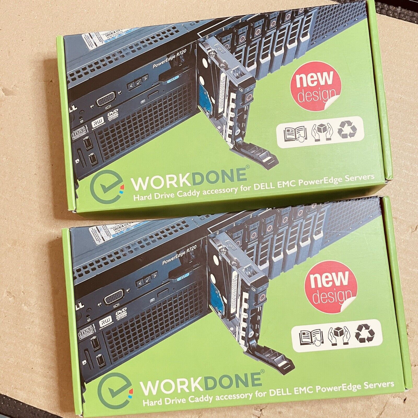 2 Pack WorkDone 3.5 inch Hard Drive Access, Caddy for Dell PowerEdge Servers