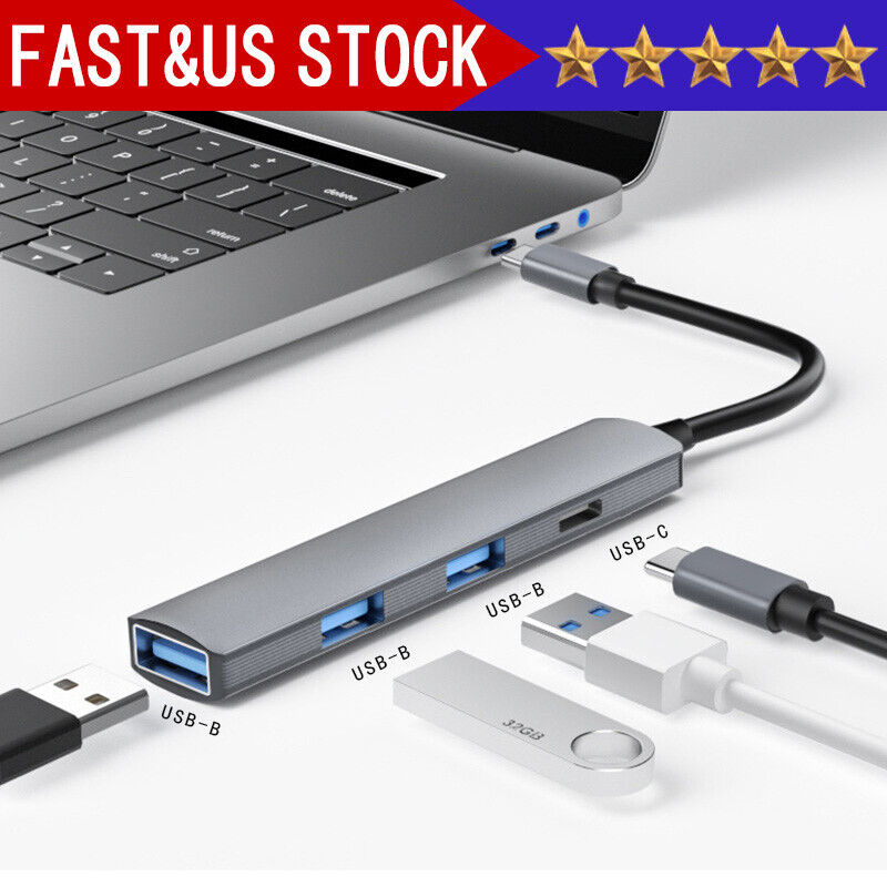 USB C Hub 4 Ports Type C to USB 3.0 Hub Adapter For MacBook Pro Mac Samsung