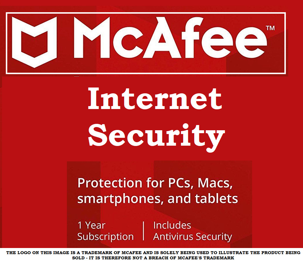 McAfee Internet Security 2023 Anti Virus Software 1 Year 10 Devices - New