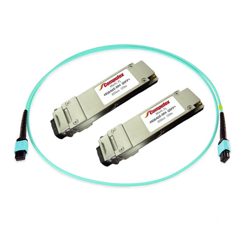 KIT - QSFP-40G-SR4 QSFP+ with OM3 MPO Cable for Edge-Core DCS501 (AS7712-32X)