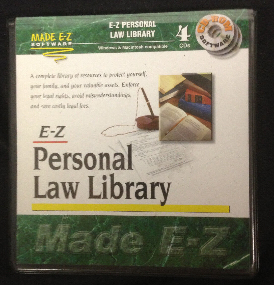 MADE E-Z PERSONAL LAW LIBRARY SOFTWARE  4 CD disk SET