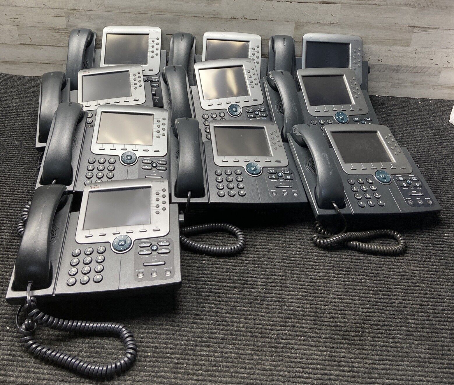 Lot of 10 Cisco CP-7975G Ethernet PoE Phone 8-Lines, Gigabit