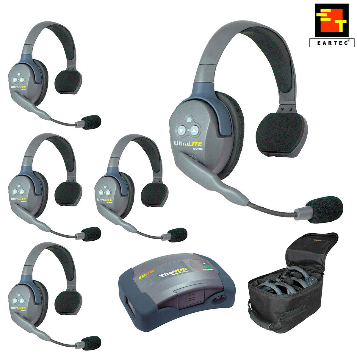 Eartec Headsets UltraLITE HD Ver. HUB Base Intercom System for 5 to 8 Person