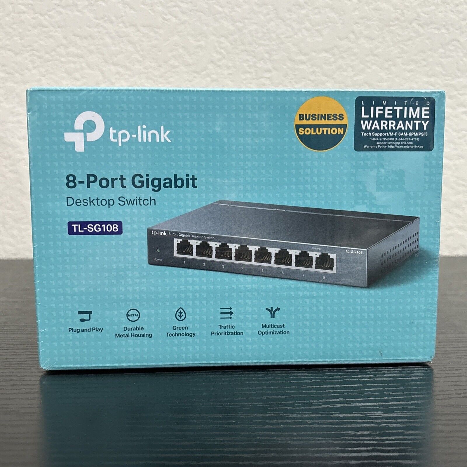 NEW TP-LINK TL-SG108 8-Port Switch Gigabit 10/100/1000Mbps Desktop Switch SEALED
