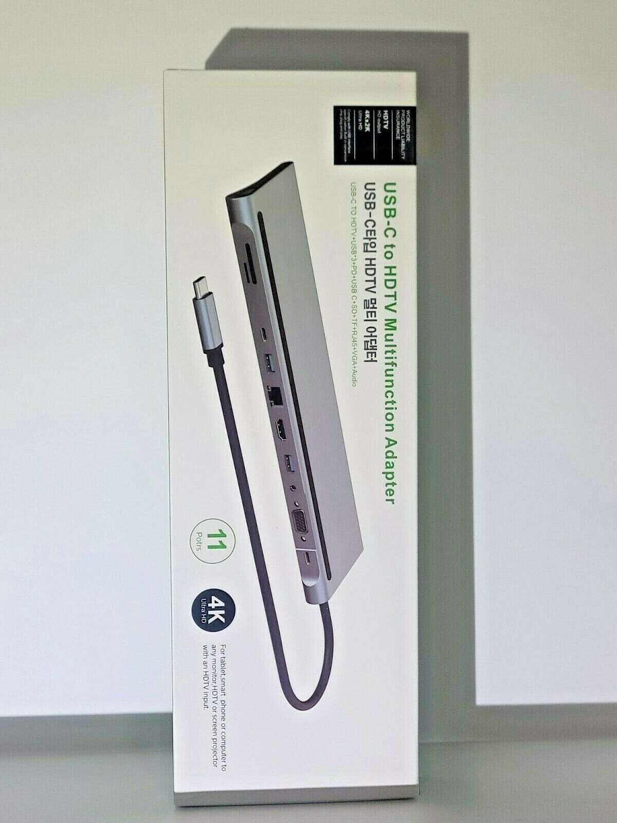 11 In 1 Type-C Laptop Docking Station USB 3.0 HDMI 4K VGA PD Hub USB For MacBook
