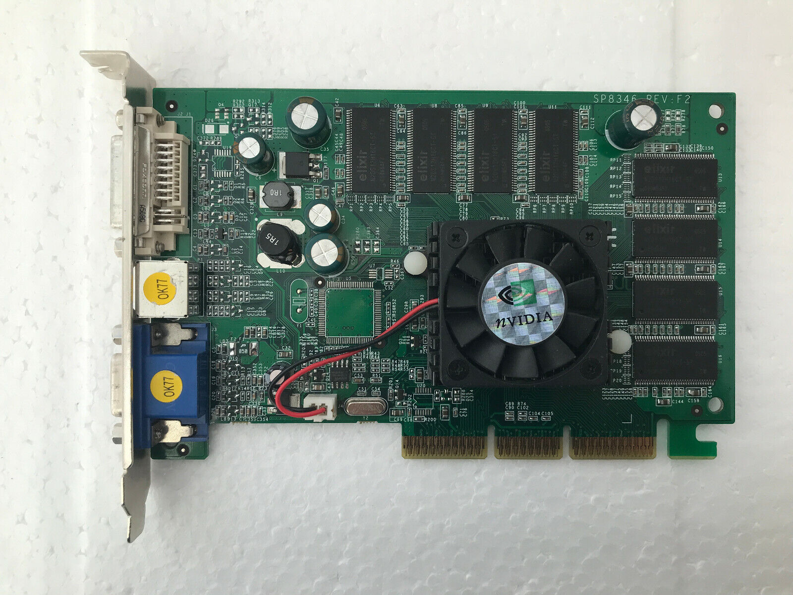 nVIDIA GeForce FX5500 AGP 128MB DDR DVI+TV Graphic Card TESTED
