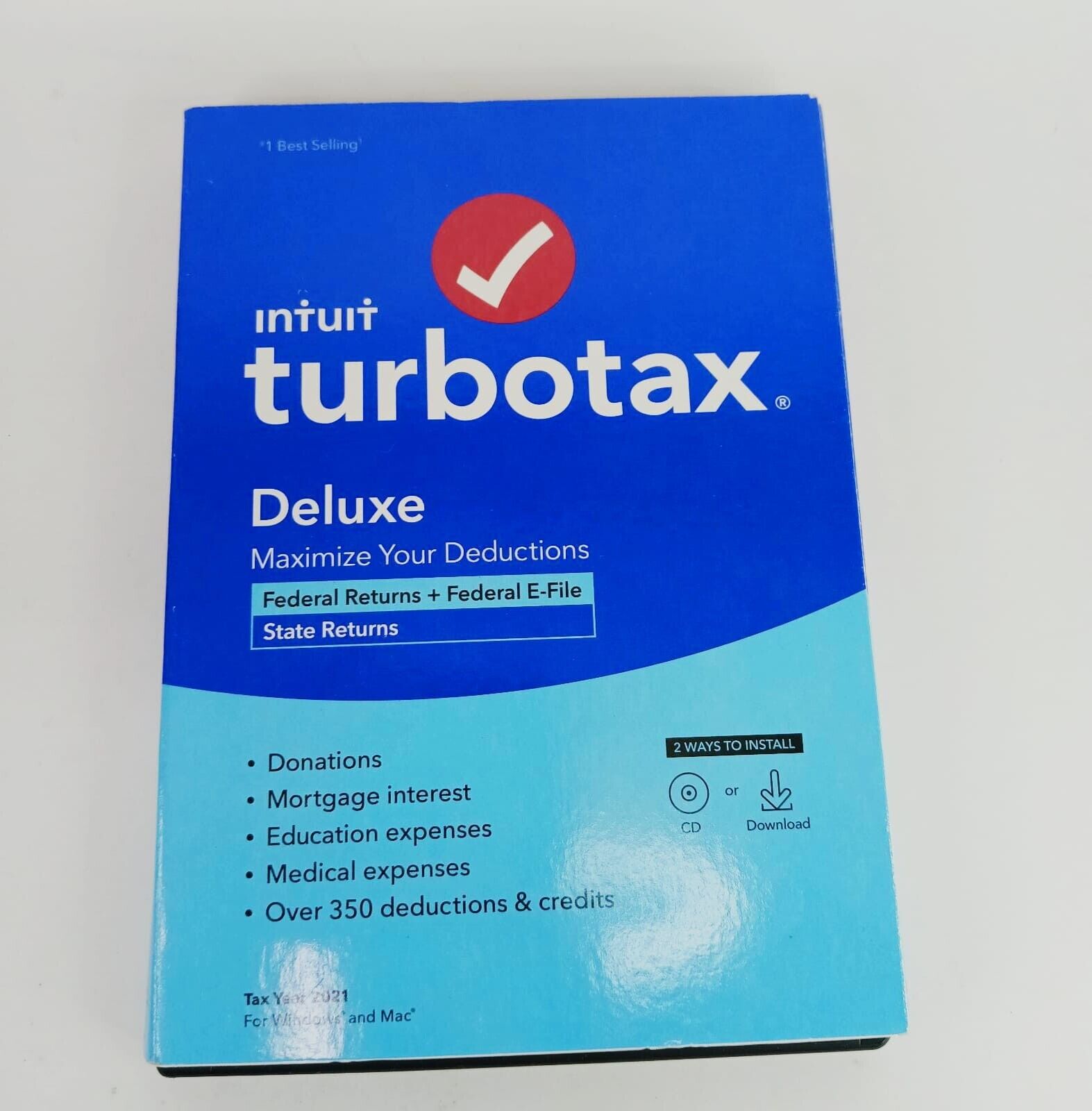[Old Version] TurboTax Deluxe 2020 Desktop Tax Software, Federal and State 