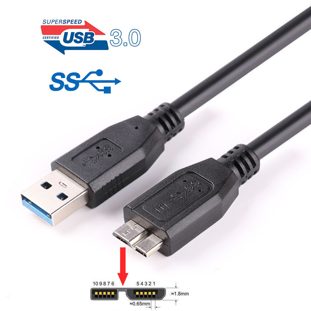 USB Cable for TOSHIBA 3TB 2TB Canvio Desk Desktop Portable External Hard Drive