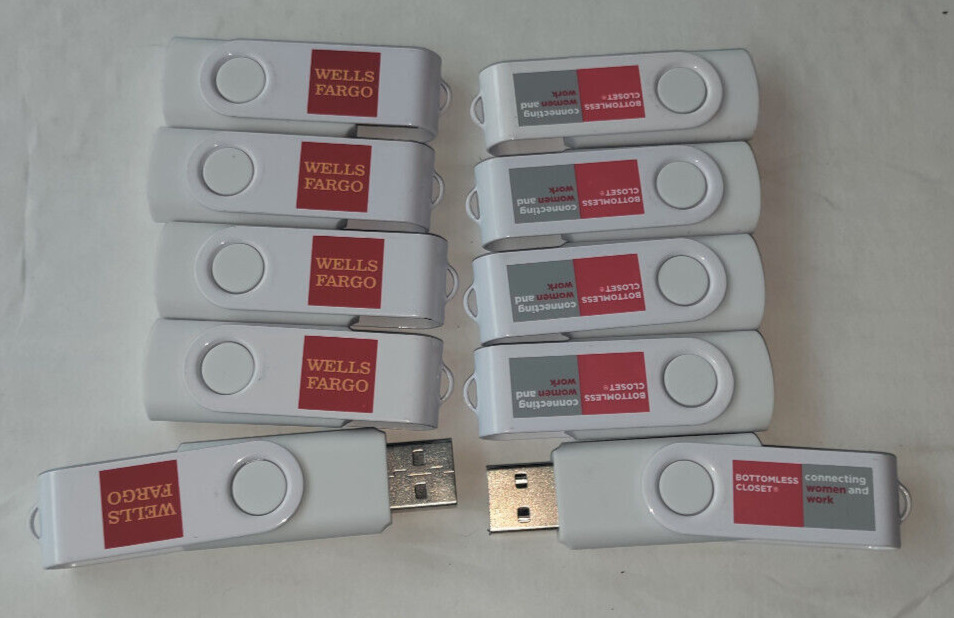 Lot of 25 One GB USB Flash Drives, Thumb Drive 1GB Formatted Capacity is 958MB