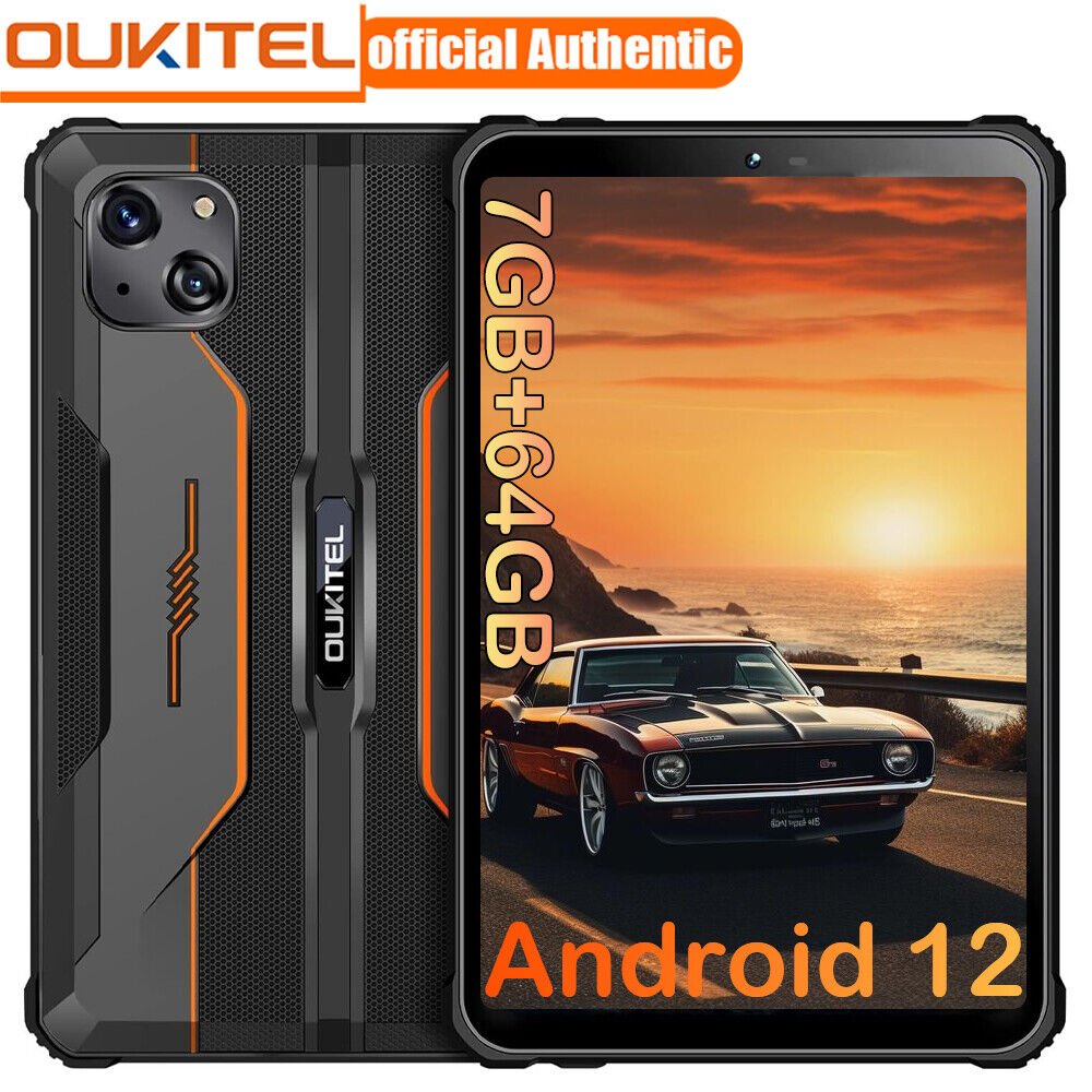 OUKITEL RT3 Rugged Android 12 Tablet 8 Inch Waterproof-Tablet Octa Core 7GB+64GB