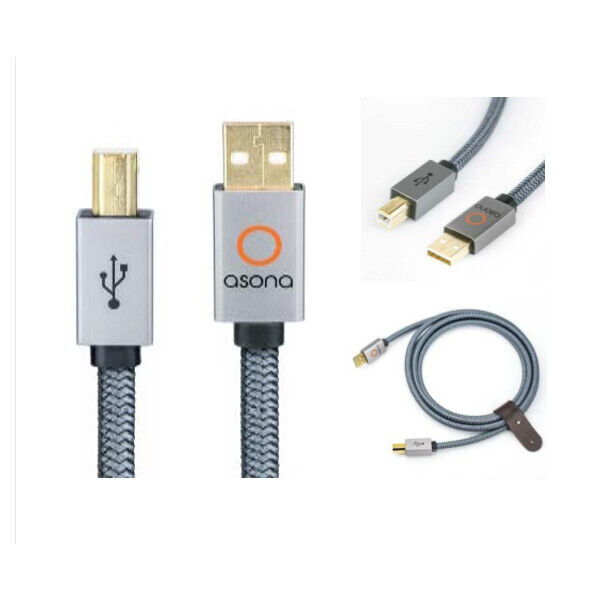 Asona - DAC-Link Audiophile Quality USB A to B Cable - 5.0m - One Year Warranty
