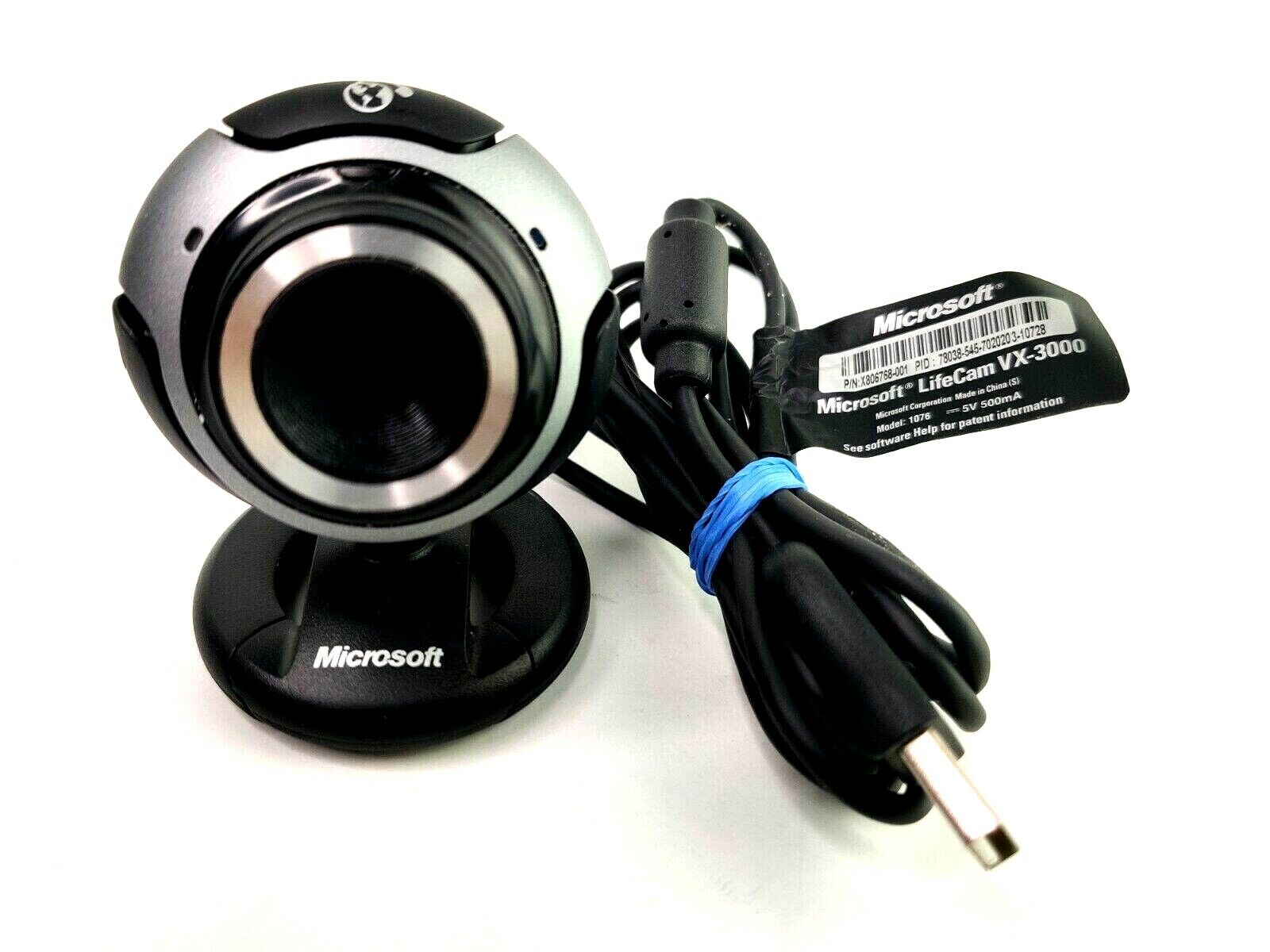 Microsoft Lifecam VX-3000 Webcam Camera Streaming USB Windows 7 & Vista Tested