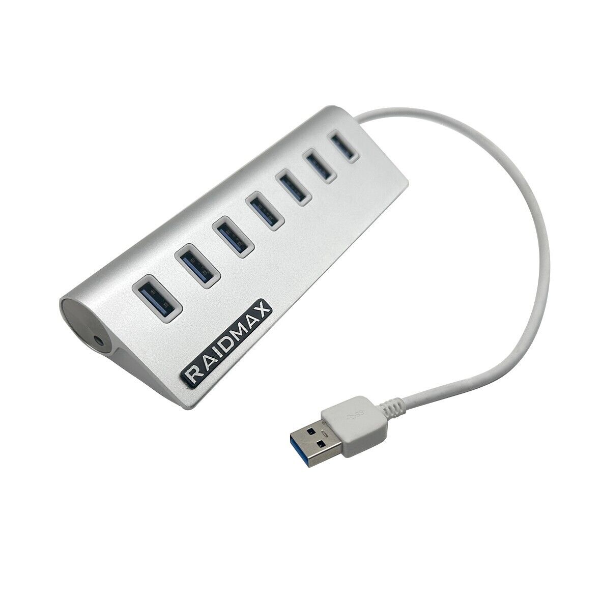 7 Port Aluminum USB 3.0 HUB 5Gbps High Speed＋Micro SD(TF)Card Reader +AC adapter