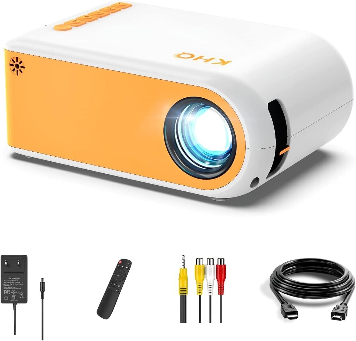 KHQ LED Mini Projector Home Cinema 1080P Full HD Kids Gift