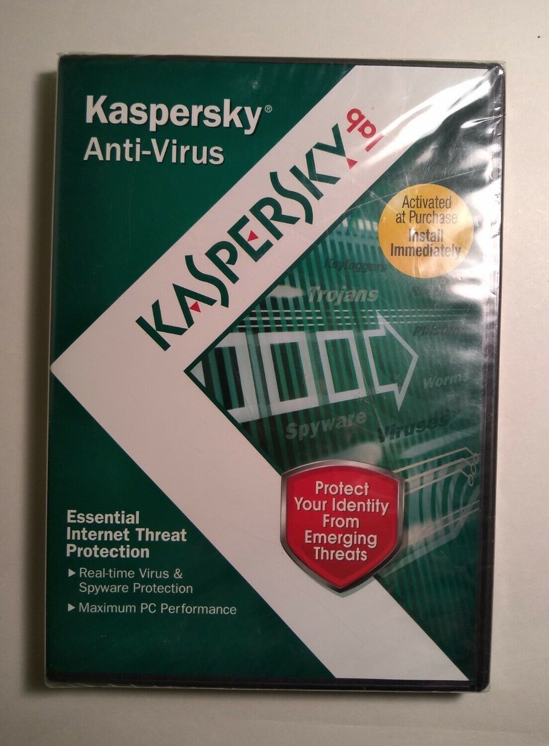 Kaspersky Anti-Virus 2010 (3 PCs, 1 Year ) BRAND NEW FACTORY SEALED WITH KEY