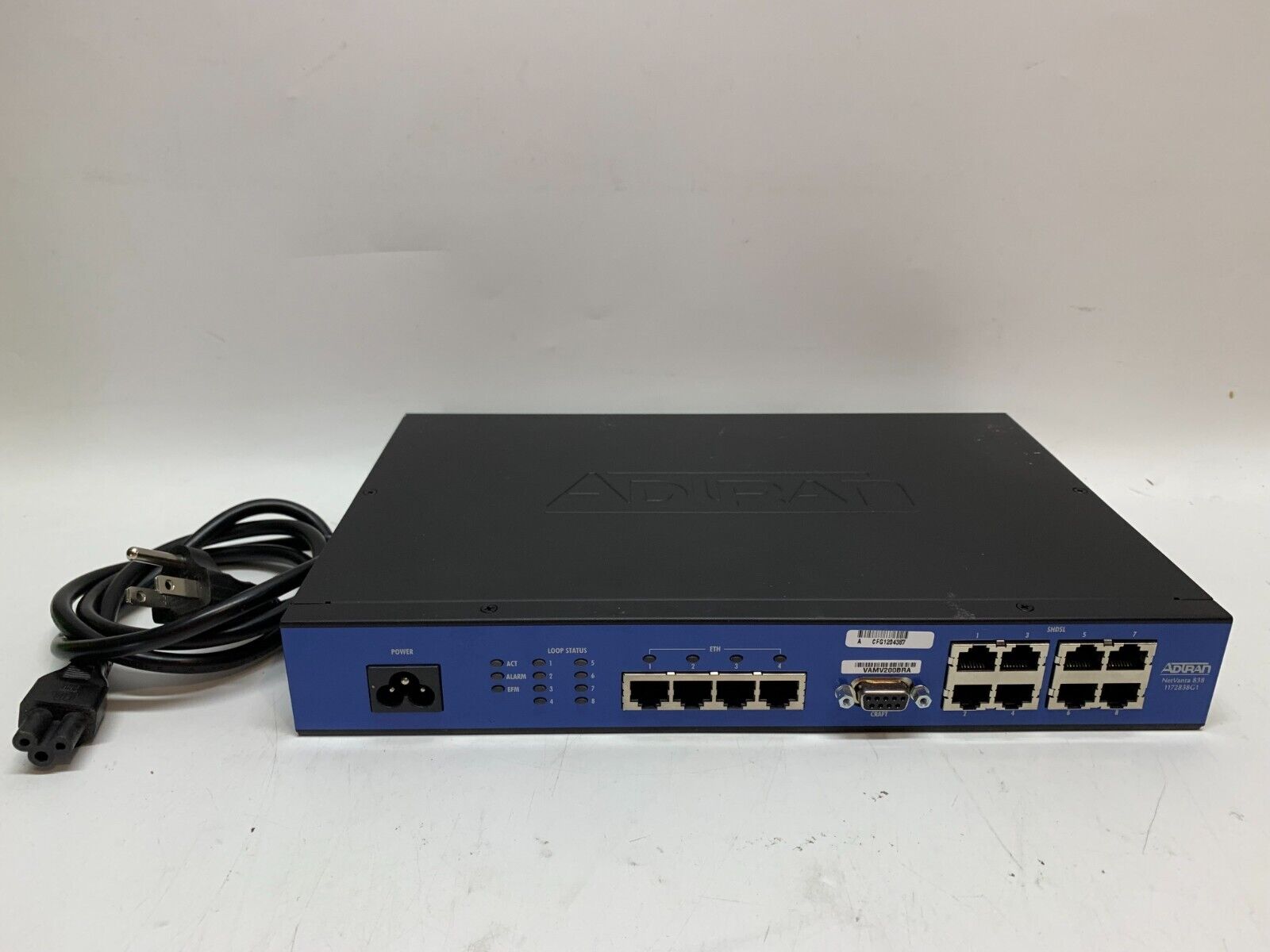 ADTRAN NetVanta 838T 1172838G1 Network Switch Eight-Port, SHDSL EFM Ethernet NTU