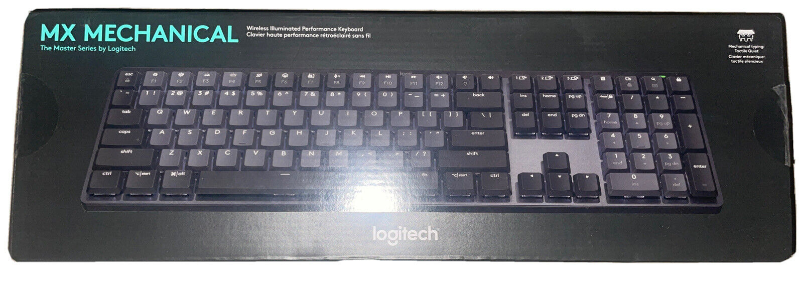Logitech - MX Mechanical Full size Wireless Mechanical Tactile Switch Keyboar...