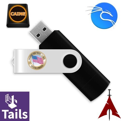 Black Arch, Tails, Caine, and More - Pro Hacking & Live Linux Tools Boot USB