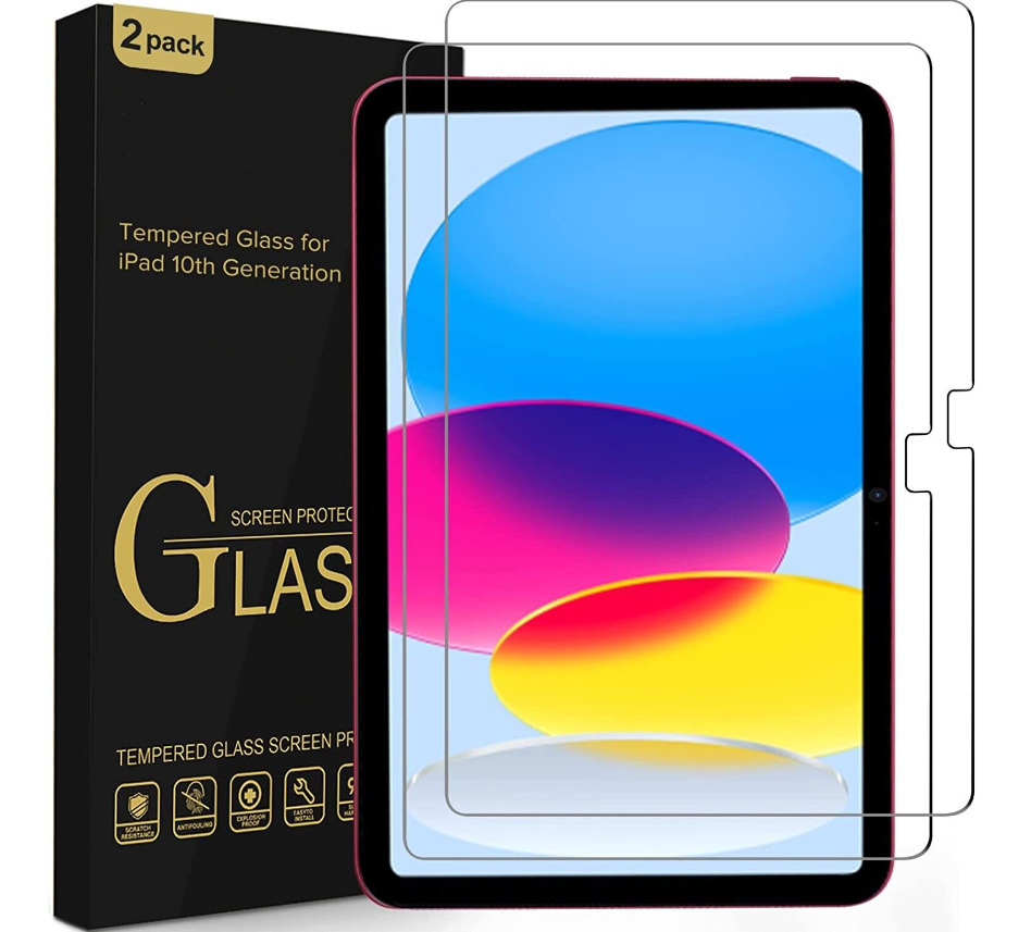 [2 Pack] Glass Screen Protector for iPad 10th Generation (10.9 inch 2022 models)