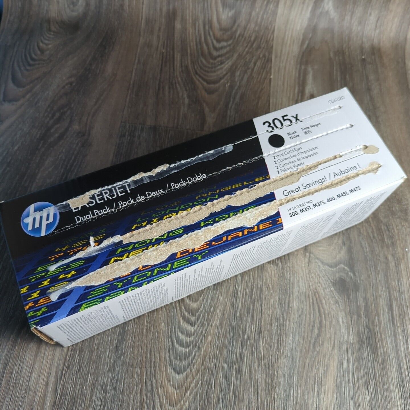 HP 305X Black High Yield Toner Cartridge Genuine OEM  CE410XD 2 Pack Dual Pack