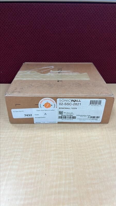 SONICWALL TZ270 Network Security Base Appliance Only (02-SSC-2821) - Open Box