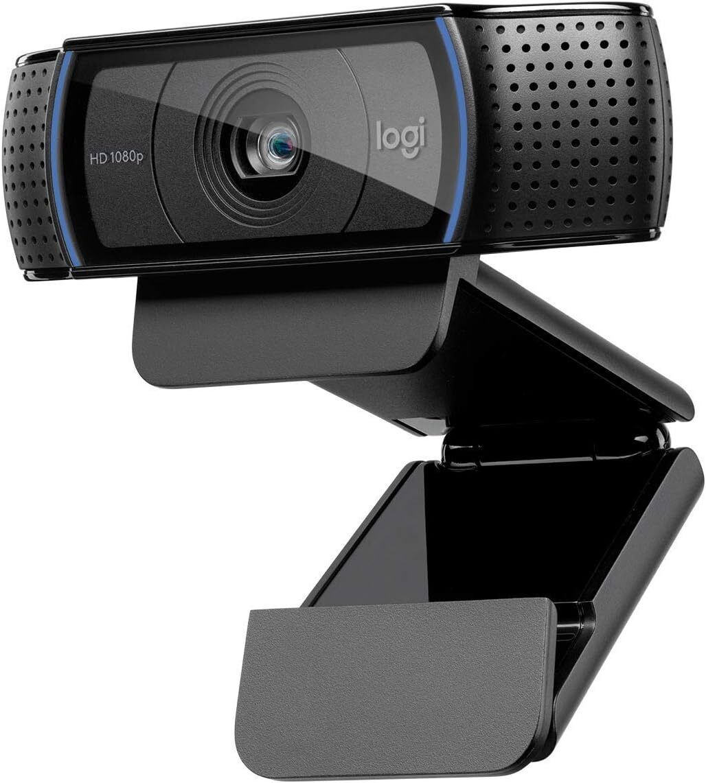 Logitech C920x HD Pro Webcam, Full HD 1080p/30fps Video Calling - Black