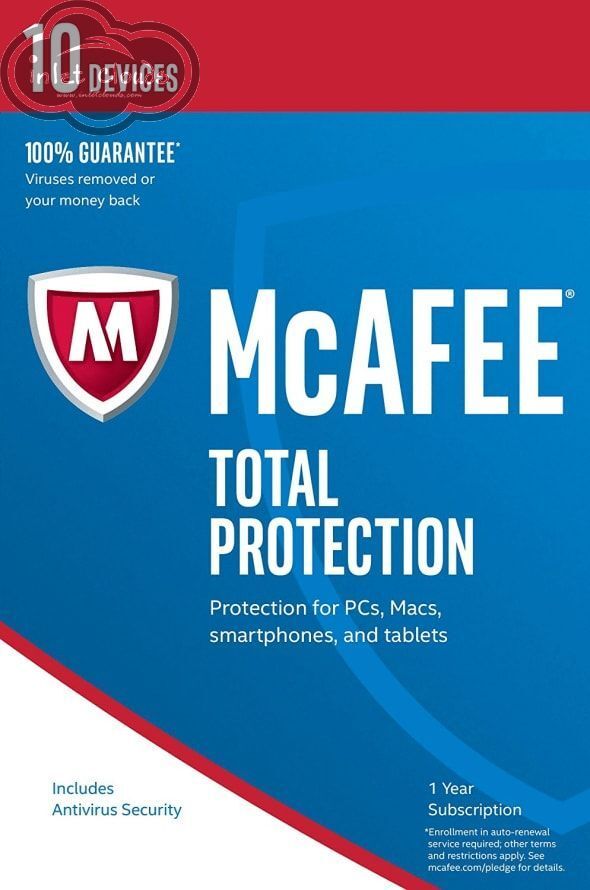 McAfee Total Protection 2017 1 Year 10 Devices