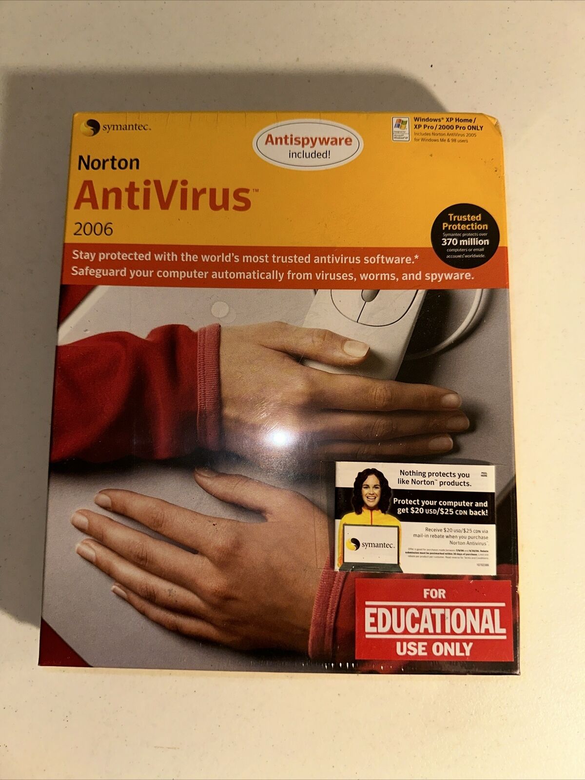 Norton Antivirus with Antispyware Windows XP Home/ XP Pro/ 2000 Pro Only. Sealed