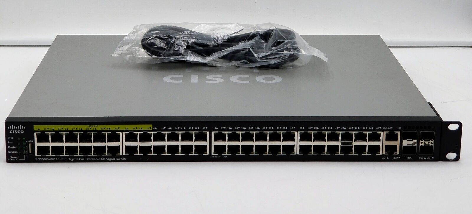 Clean Cisco SG550X-48MP 48-Port Gigabit PoE Stackable Managed Switch