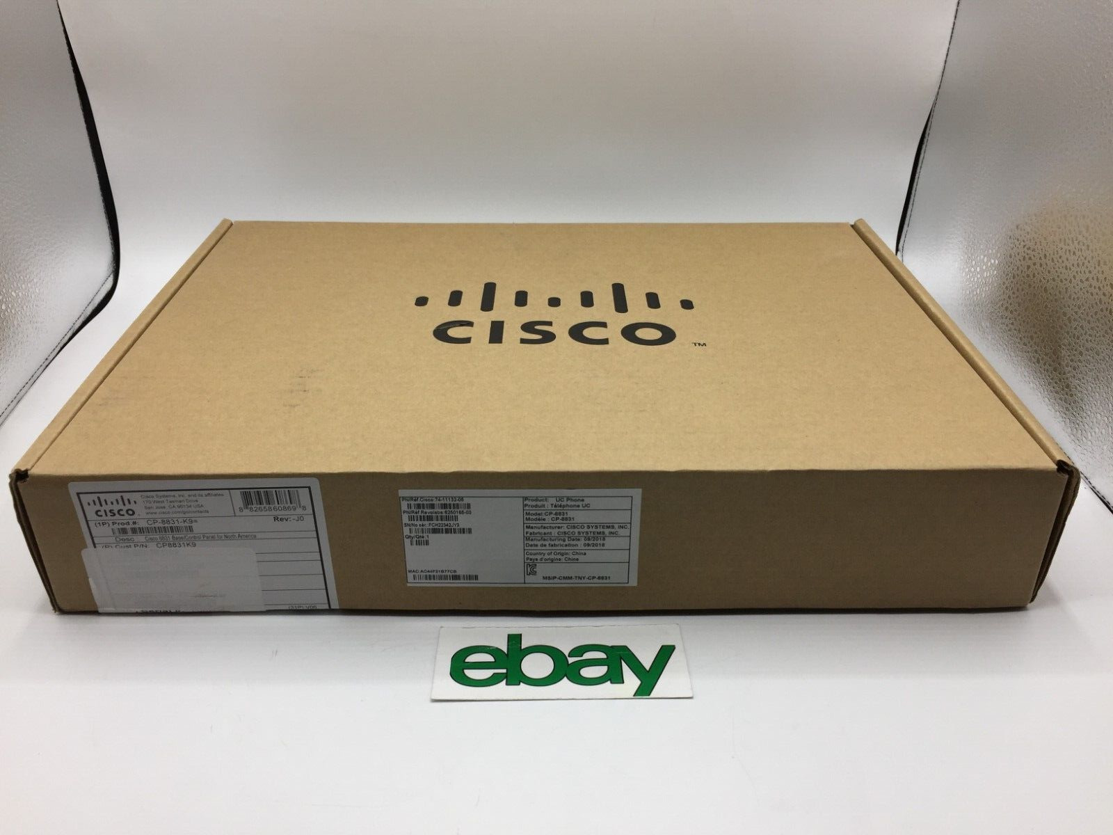 New/Sealed Cisco CP-8831-K9 IP Conference Phone Base & Control Unit FREE S/H
